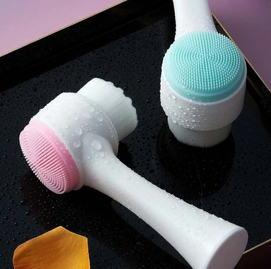 Double Sided Silicone and Fibre Brush